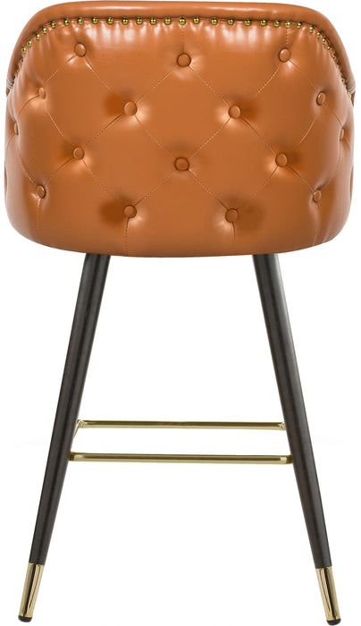 Barbosa Cognac Faux Leather Counter/Bar Stool