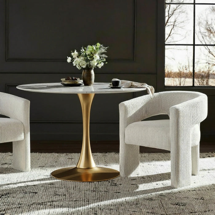 Tulip Gold Dining Table (3 Boxes)