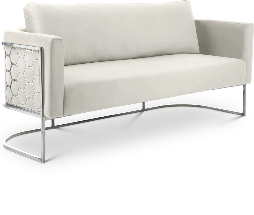 Casa Cream Velvet Sofa