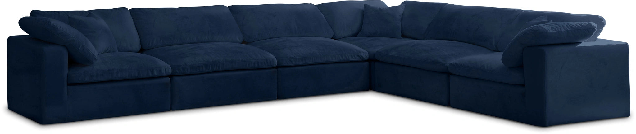 Cozy Navy Velvet Cloud Modular Sectional
