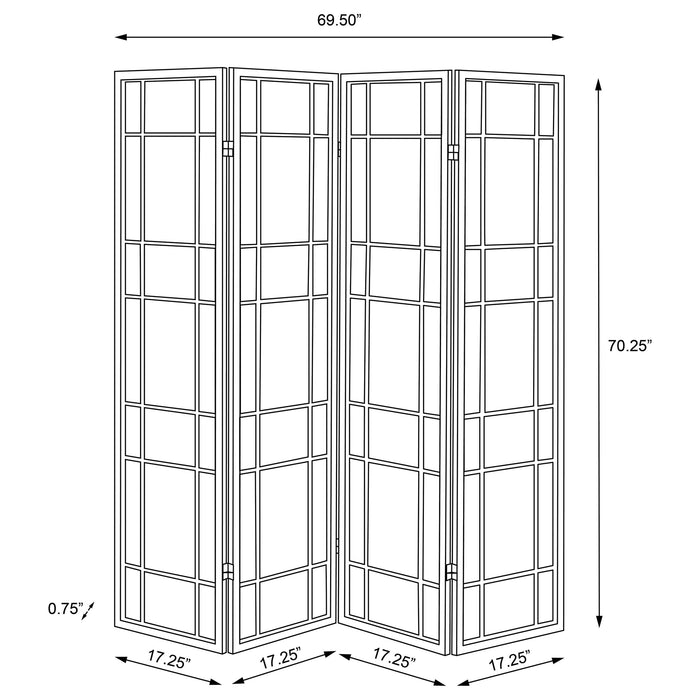 Catabella Four-Panel Room Divider