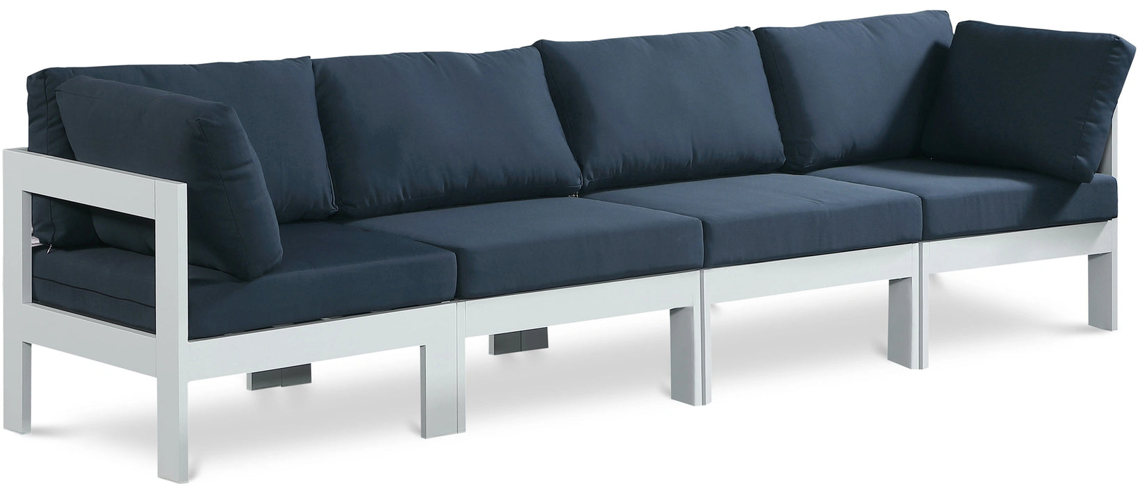 Nizuc Navy Waterproof Fabric Outdoor Patio Modular Sofa