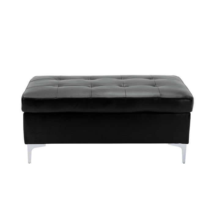 Barrington Ottoman in Black - 8378BLK-4