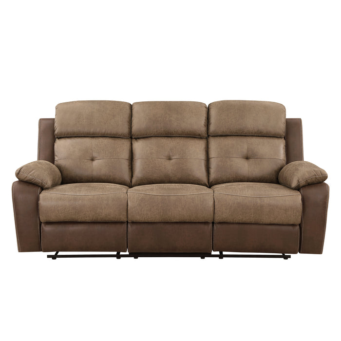 Glendale 2pc Set: Sofa, Love in Brown - 8599BR*2