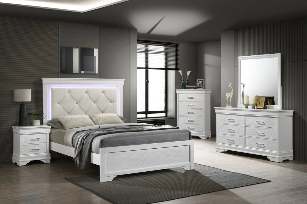 B396 Bed-Dresser-Mirror