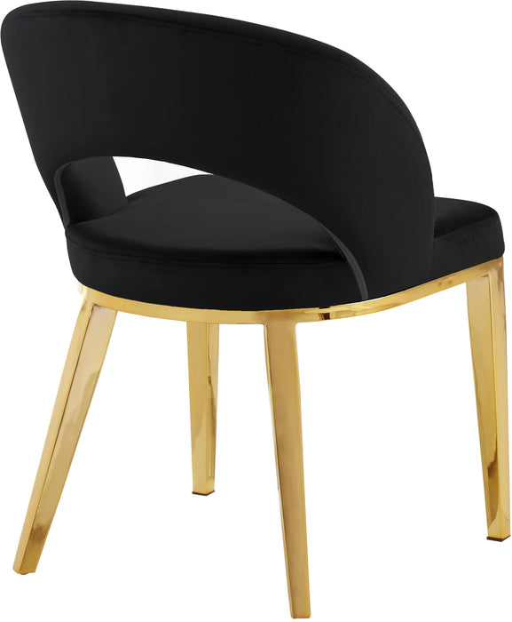 Roberto Black Velvet Dining Chair