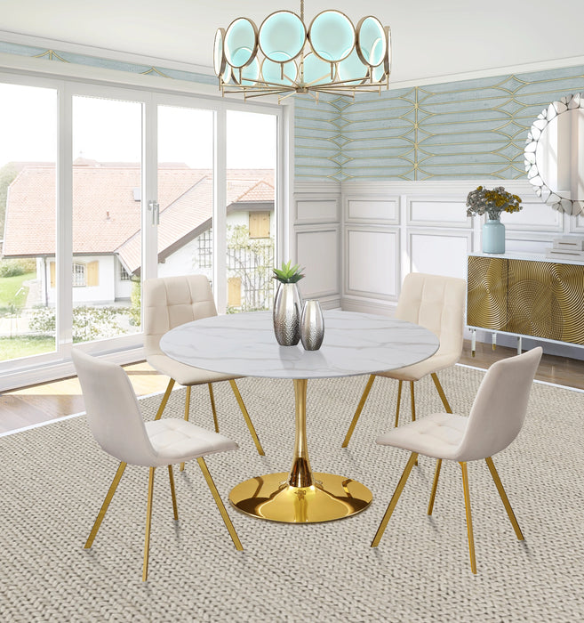 Annie Cream Velvet Dining Chair