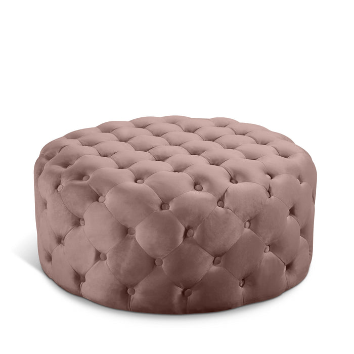 Addison Pink Velvet Ottoman/Bench