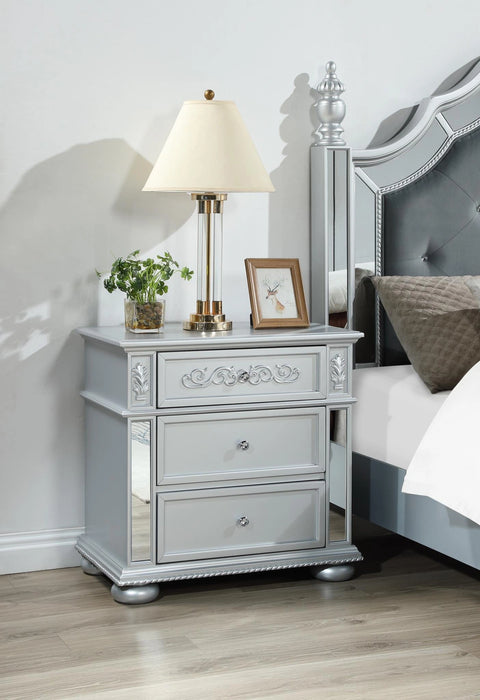 B092 Gray Night Stand