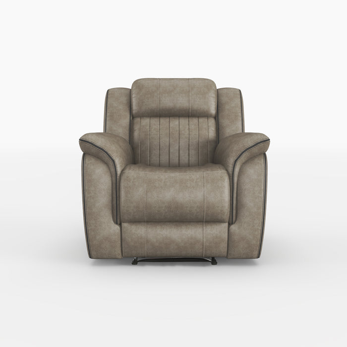 Centeroak Reclining Chair in Gray/Brown - 9479BRG-1