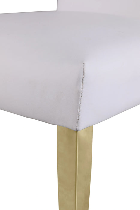 Porsha White Faux Leather Dining Chair