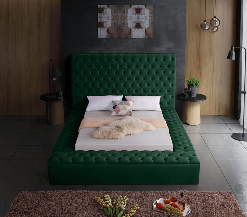 Bliss Green Velvet Full Bed (3 Boxes)