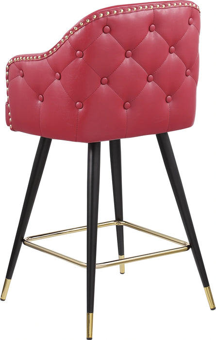 Barbosa Red Faux Leather Counter/Bar Stool