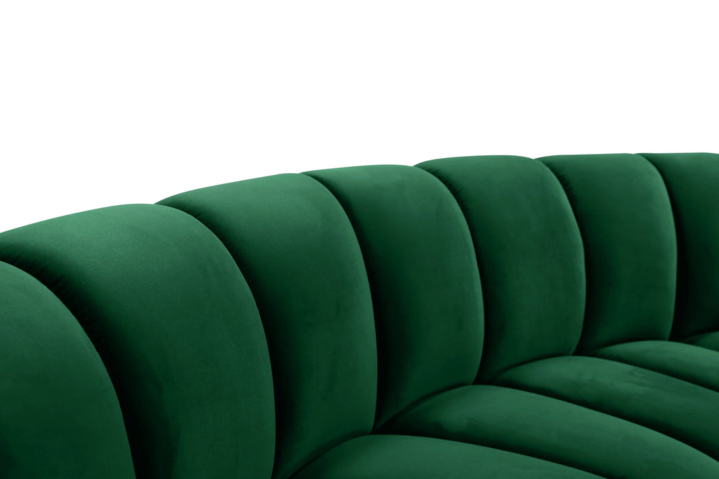 Infinity Green Velvet 11pc. Modular Sectional