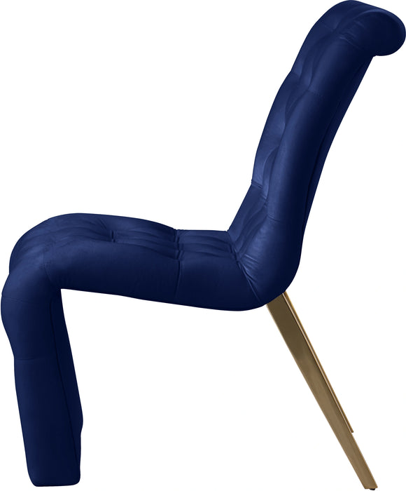 Curve Navy Velvet Dining Chair