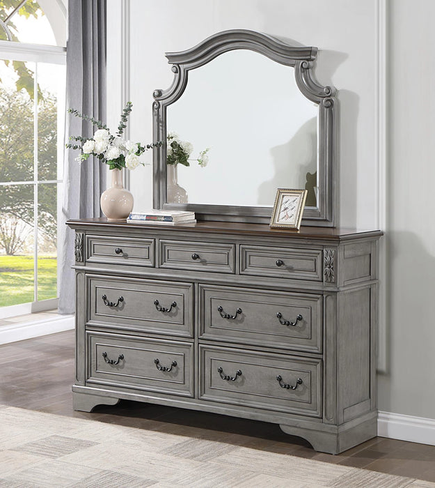 B112 Gray Rustic Dresser