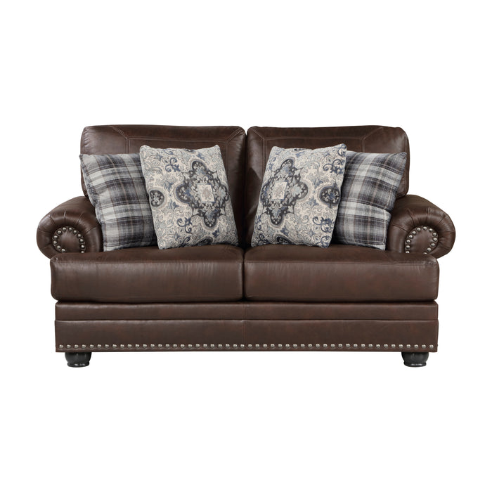 Franklin Loveseat in Brown - 9260DB-2