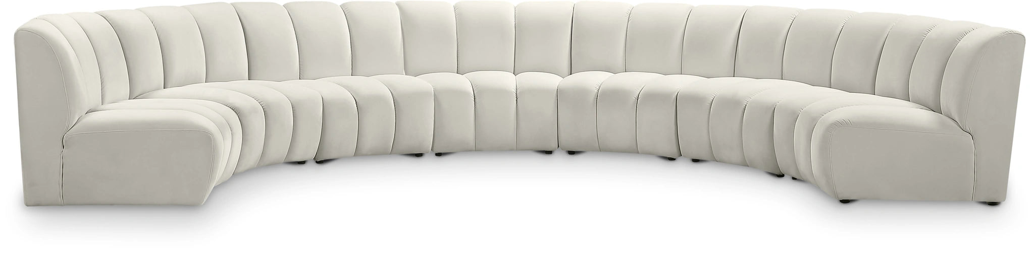 Infinity Cream Velvet 7pc. Modular Sectional