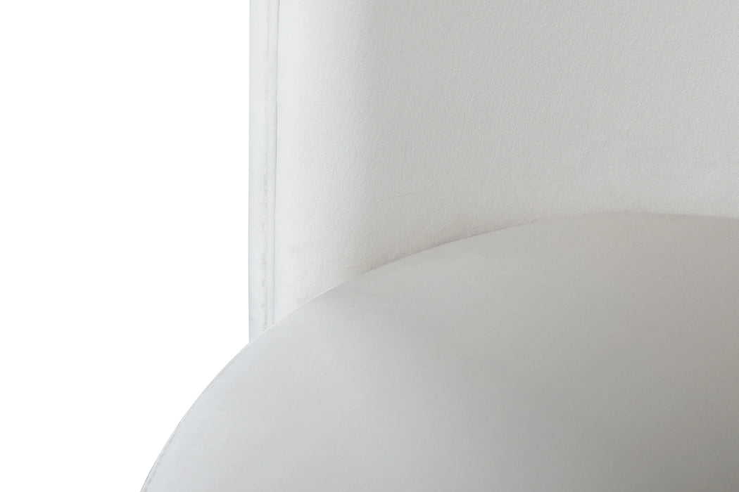Rotunda Cream Velvet Accent Chair