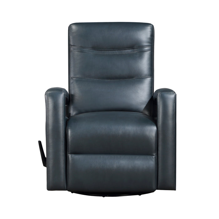 Camden Swivel Glider Reclining Chair in Blue - 9500NV-1