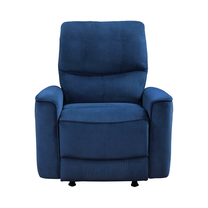 Artem Power Rocker Reclining Chair in Blue - 9645NV-1PW