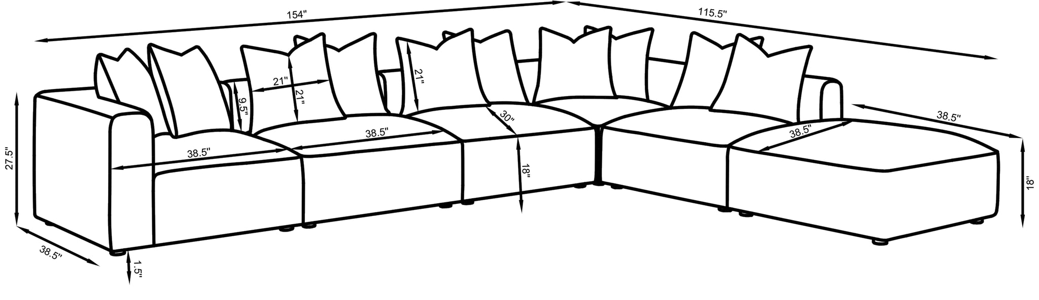 Jennifer Modular Sectional Sofa