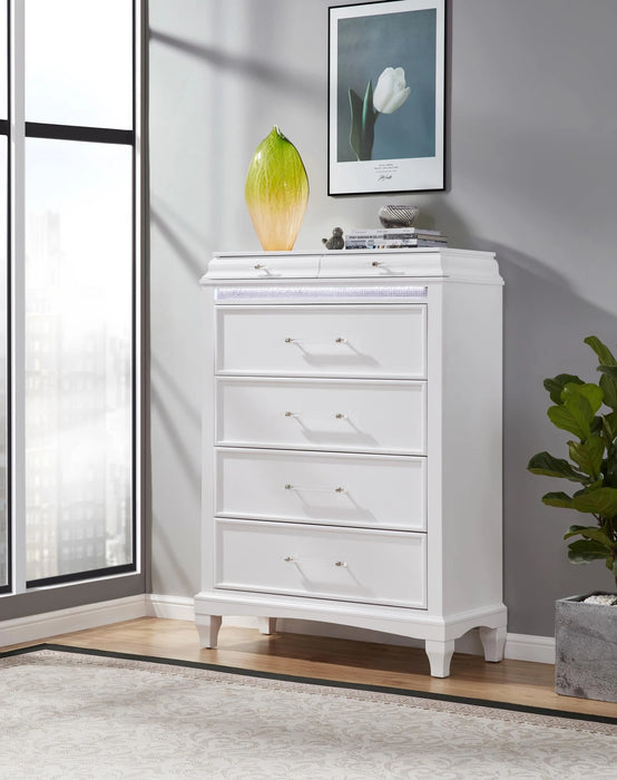 White Led Chest