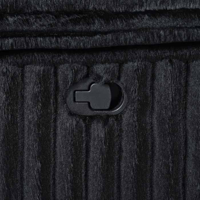 Black Corduroy Motion Glider Chair
