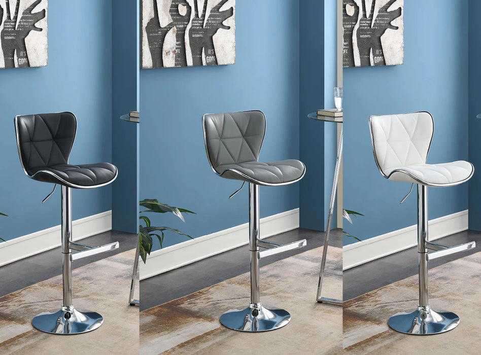 Aria BLACK LEATHER PU BAR STOOL - ST135-BLK