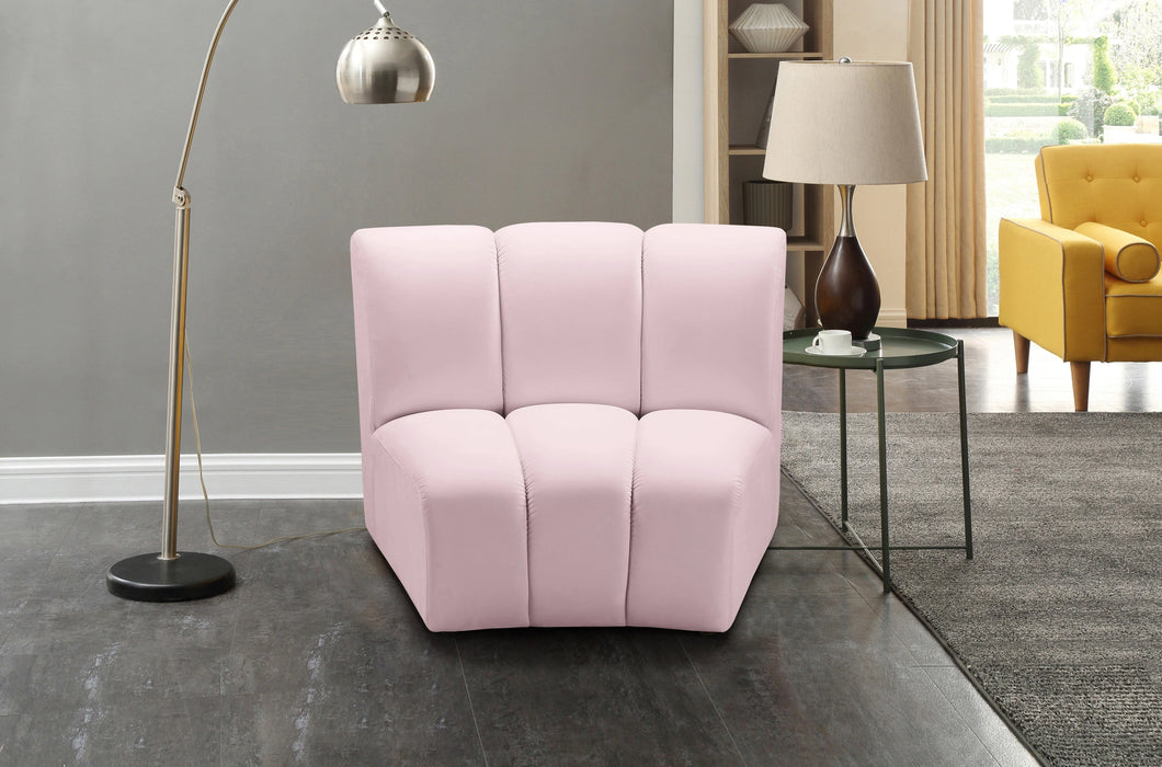 Infinity Pink Velvet Modular Chair