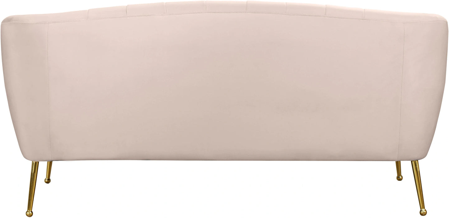 Tori Pink Velvet Loveseat