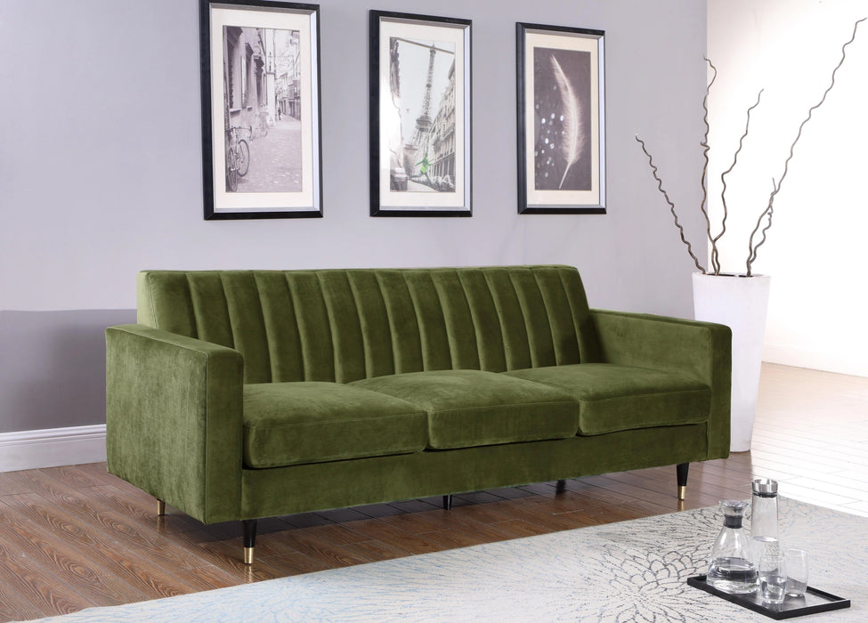 Lola Olive Velvet Sofa