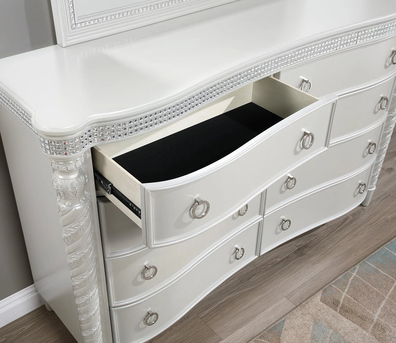 Queen Bed Frame - Dresser - Mirror - Chest - Nightstand