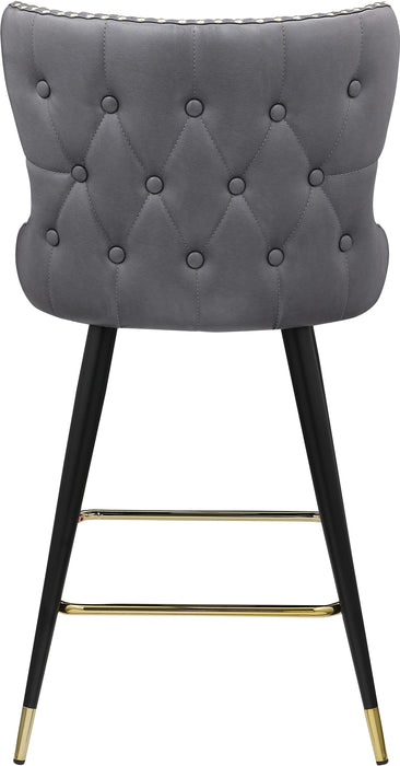 Hendrix Grey Faux Leather Counter/Bar Stool