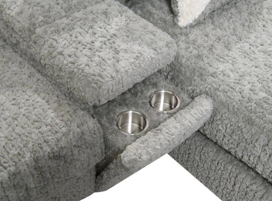 Gray Corduroy Loveseat