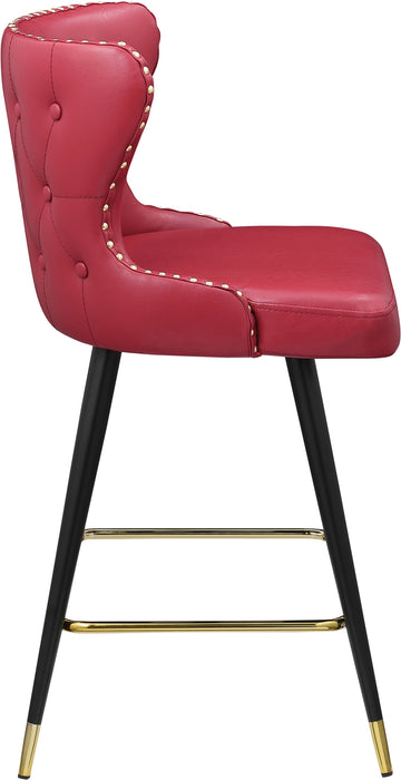 Hendrix Red Faux Leather Counter/Bar Stool
