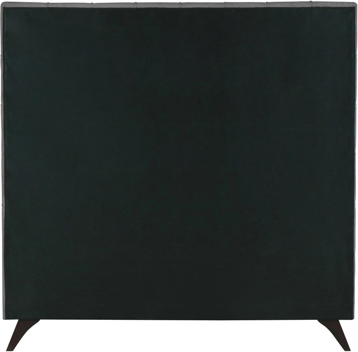 Elly Grey Velvet Full Bed