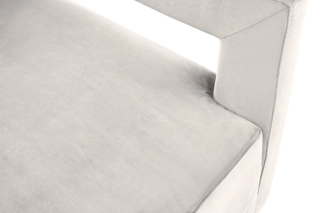 Armani Cream Velvet Accent Chair