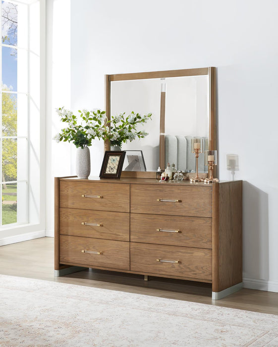 Warm Brown Canopy Queen Bed