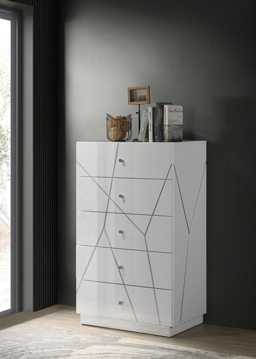 White/Gray Line Chest