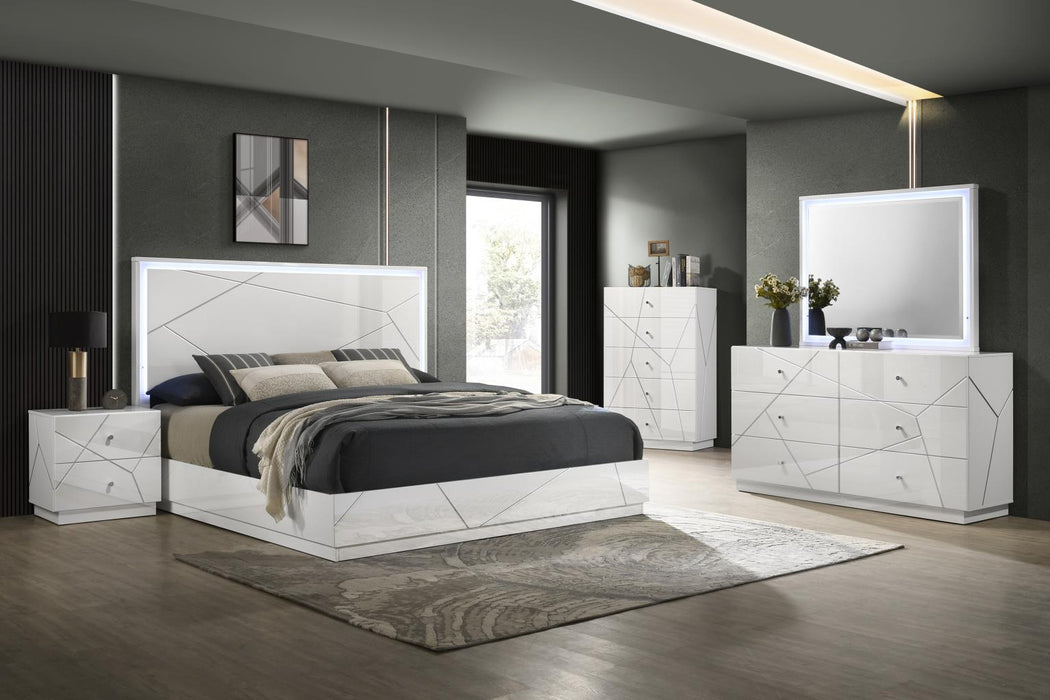 Queen Bed Frame - Dresser - Mirror - Chest - Nightstand