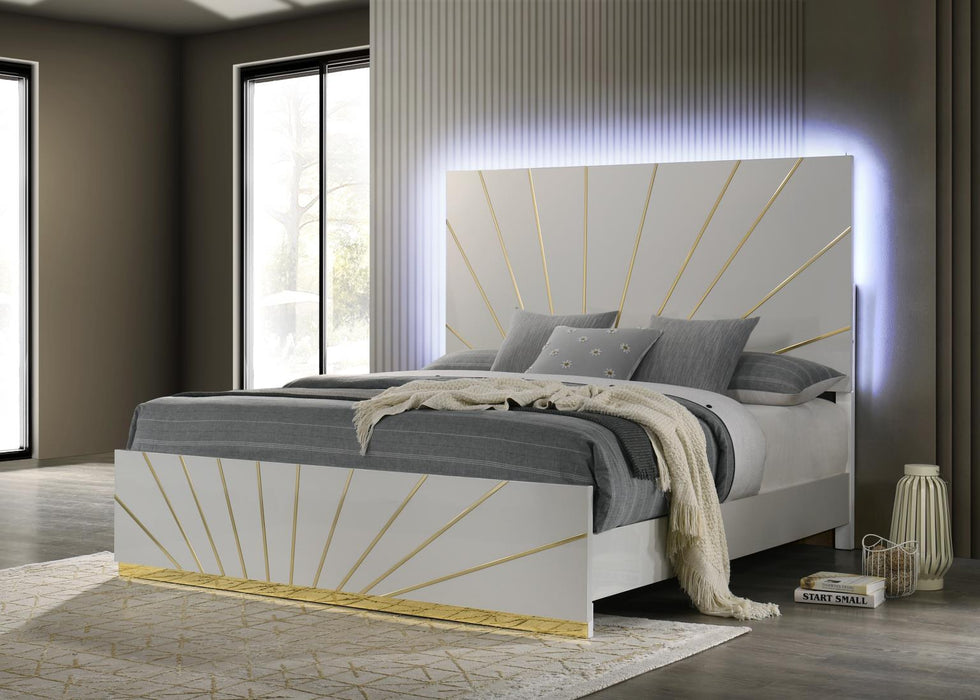 White/Gold Night Stand