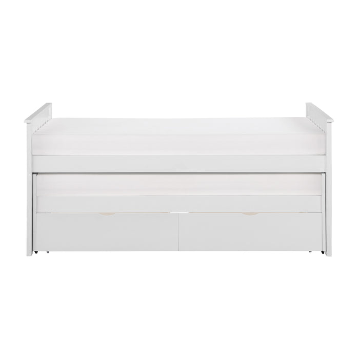 Galen (4) Twin/Twin Bed with Storage Boxes in White - B2053RTW-1T*