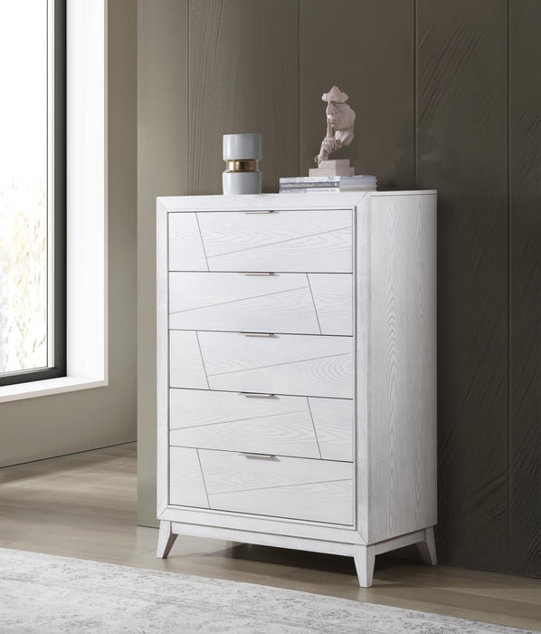 Led Queen Bed Antique White