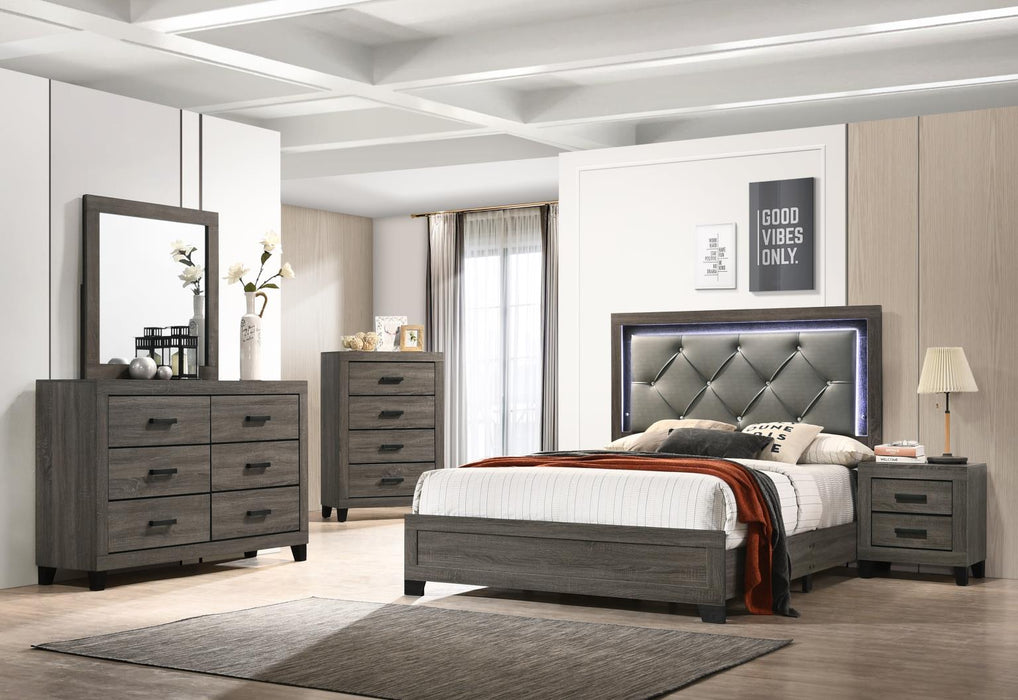 B376 Bed Frame-Dresser-Mirror-Chest-Nightstand