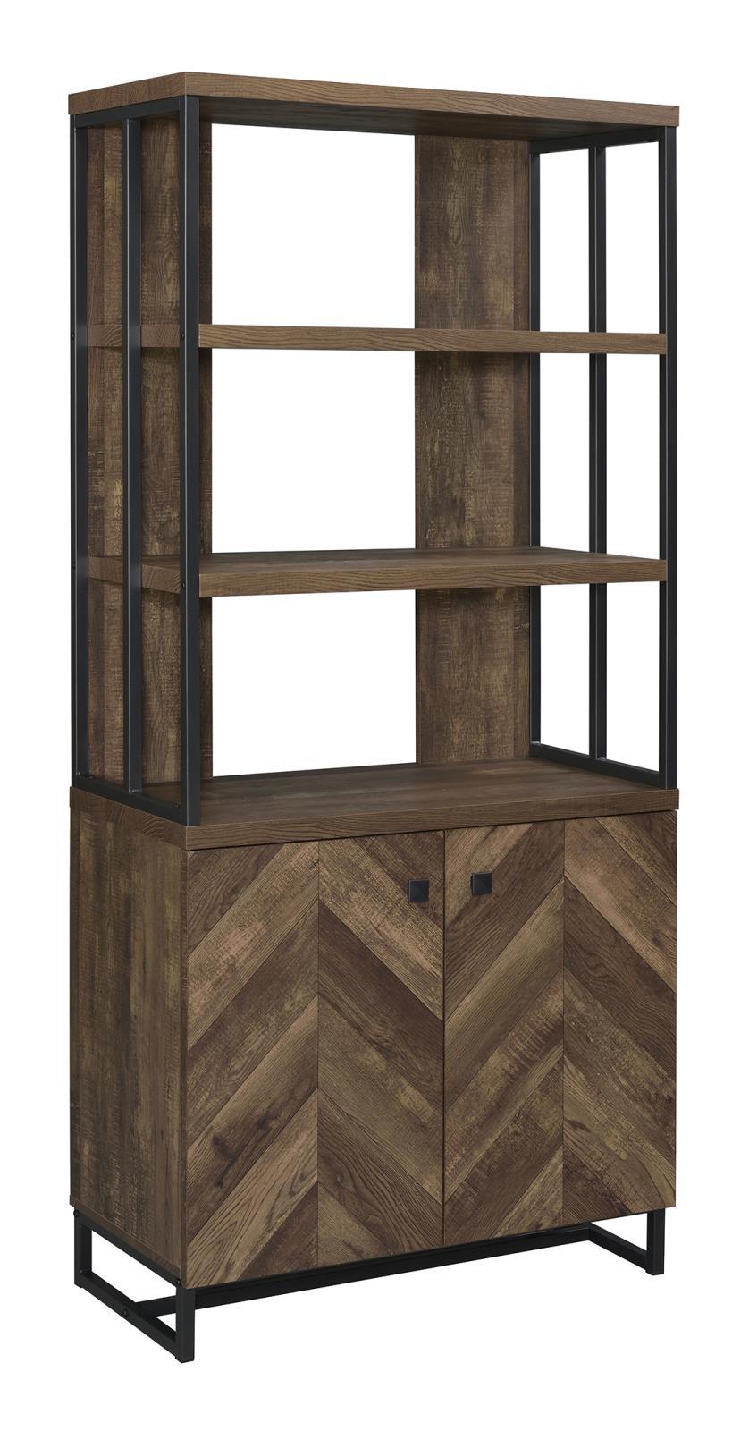 Rustic Oak Herringbone / Gunmetal