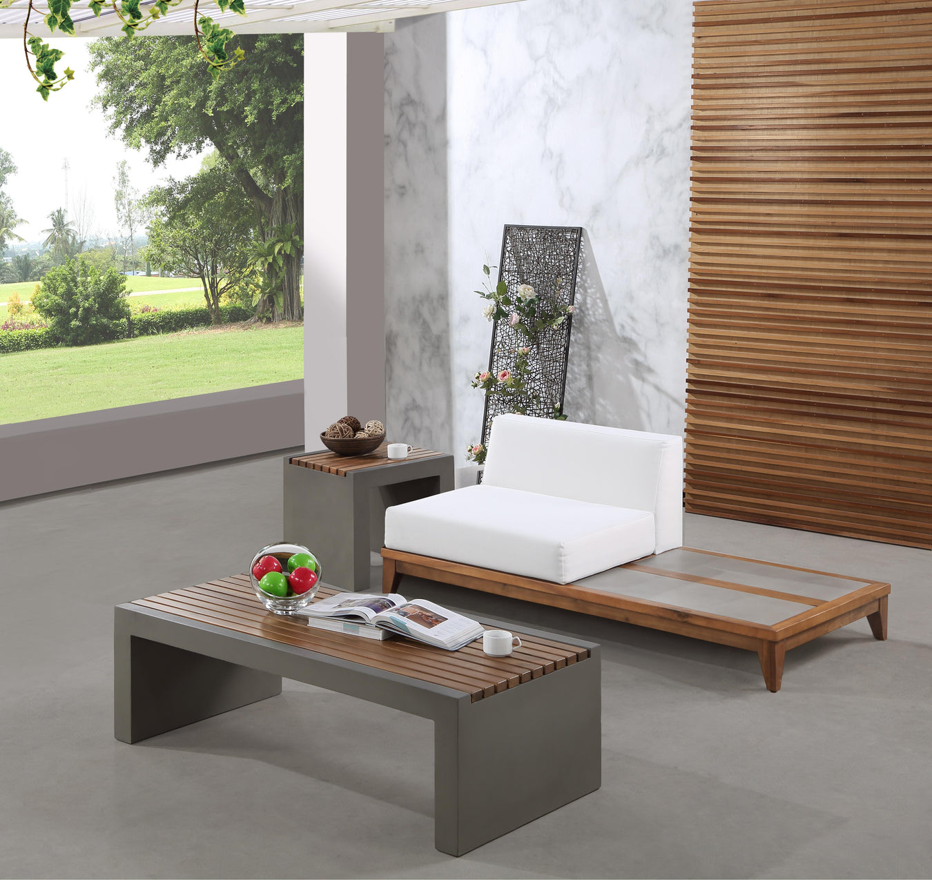 Acacia Wood / Concrete / Quick Dry Foam