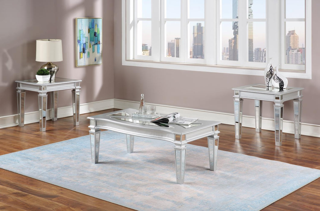 T027 Silver-Mirror End Table