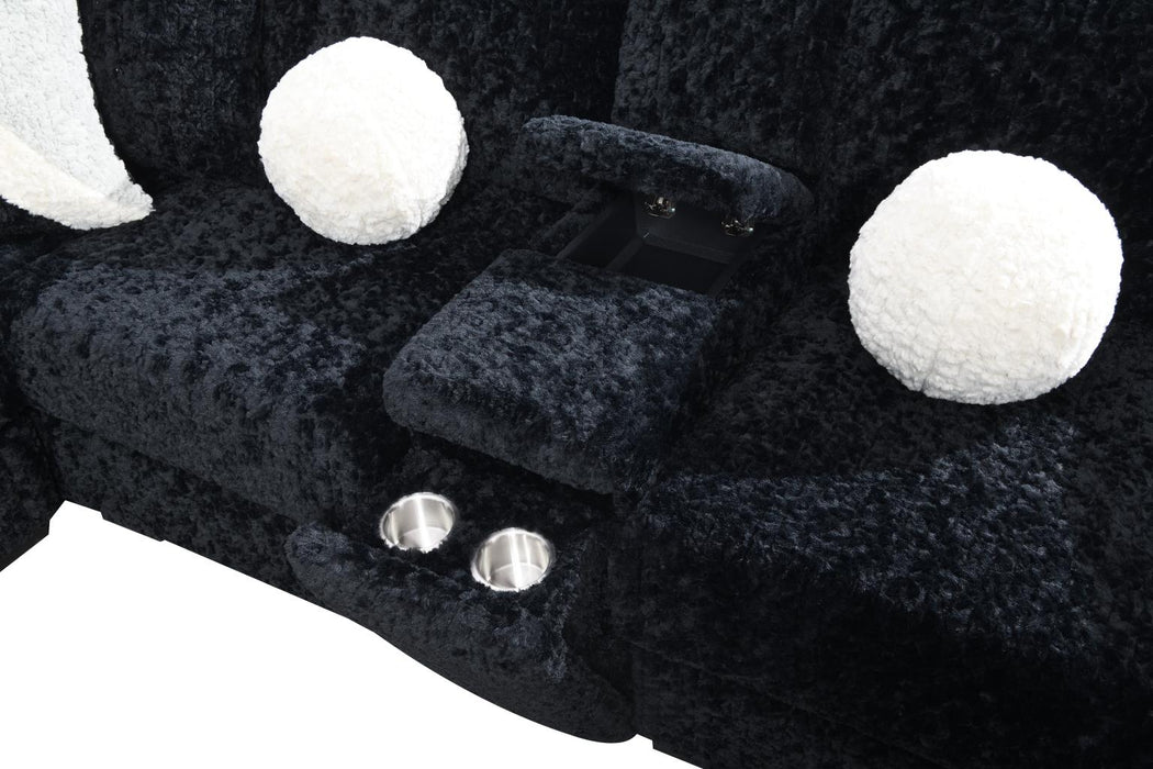 Black Corduroy Loveseat