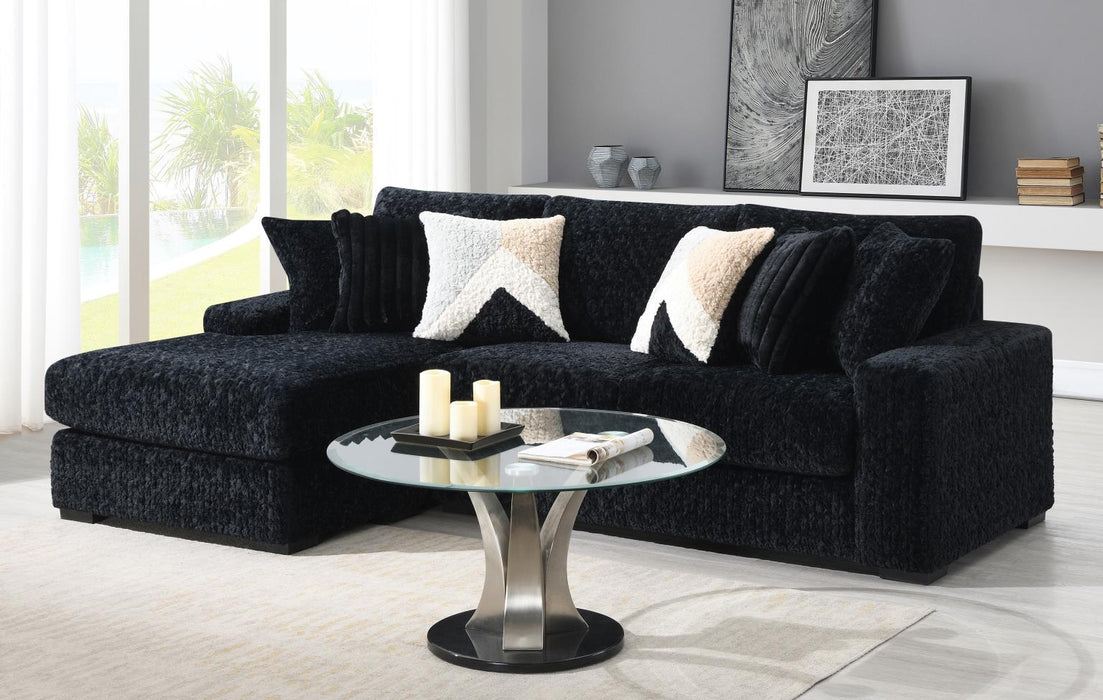 Black Corduroy Loveseat